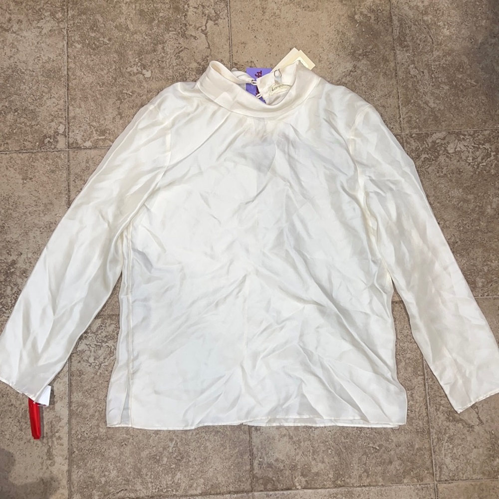 RAG & BONE Satin Cream Turtleneck, NWT